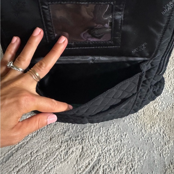 Vera Bradley black Diamond Quilted Microfiber Backpack - Picture 14 of 15